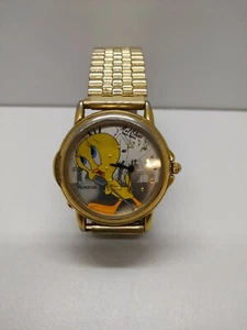 Armitron Herren Tweety Vogel Cartoon rundes Zifferblatt Mel Blanc Stimme Uhr benötigt Batterie - Bild 1 von 4