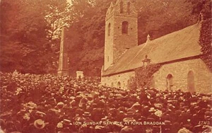 Isle of Man - Sunday Service at Kirk Braddan - Publ. E.T.W.D. - Picture 1 of 2