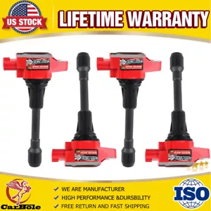 4Pcs Ignition Coil for Nissan Altima Sentra Rogue Versa 2.5L Infiniti FX50 UF549 - Picture 1 of 13