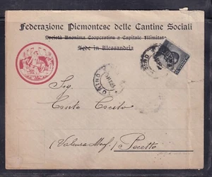 Busta Intestata Federazione Piemontese Cantine Sociali Alessandria WD3561 - Picture 1 of 1
