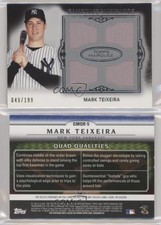 2011 Topps Marquee Gametime Mementos Quad Relics /199 Mark Teixeira #GMQR-5