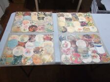 Vintage Placemats/Handmade from Greeting Cards/ 1960/1970's Lot of 4