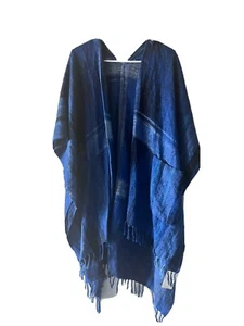 Lucky brand Ikat plaid blue kimono pocket - Picture 1 of 8