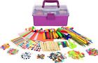 Arts Craft Supplies for Kids, 1000+ PCS Toddler DIY Art Supply purple 
