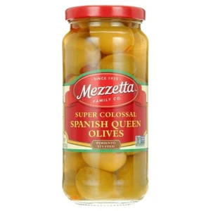 Mezzetta Super Colossal Spanish Queen Olives Pimiento Stuffed 10 fl oz Jar - Picture 1 of 2