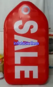 Letrero inflable de venta con etiqueta roja de 6,5 pies promoción publicitaria atracción minorista - Imagen 1 de 7