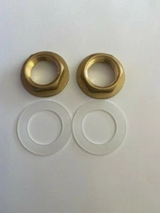 2 dadi posteriori e rondella in ottone 3/4" (solo per rubinetto bagno) - Foto 1 di 4