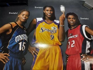 Poster 30x23 WNBA 1999 Got Milk? - Nikkie McCray, Lisa Leslie, Sheryl Swoopes - Picture 1 of 5