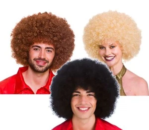 Adult 1970s GIANT AFRO WIG Disco Fever Retro Hair 70s Unisex Mens Jackson 5 Stag - Picture 1 of 4