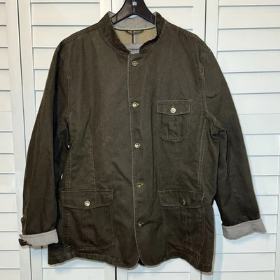 Johnston & Murphy Hombre XXL Chaqueta de Campo Verde Oliva Utilidad Abrigo de Granero 100% Algodón Foto 1 de 4