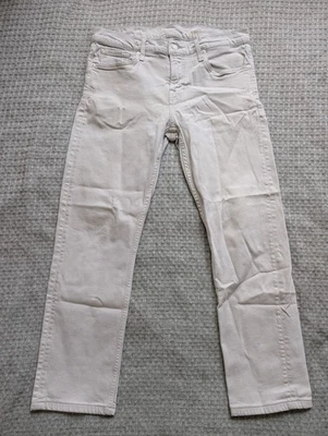 7 For All Mankind Slimmy Jeans Mens 32 Hemmed 31x25 Beige Slim Fit Stretch Denim - Image 1 of 4