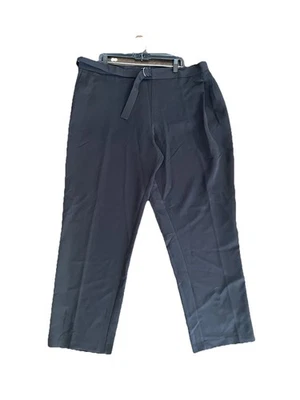 Pantalones pantalones de pierna ancha inteligentes negros W34 L34 con cinturón cruzado de ASOS Design para hombre Foto 1 de 4