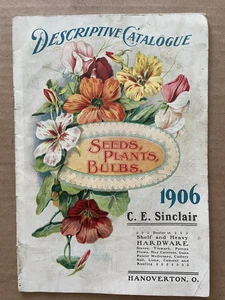 Vintage 1906 C.E. SINCLAIR Seeds Plants Bulbs Descriptive Catalogue Catalog - Bild 1 von 10