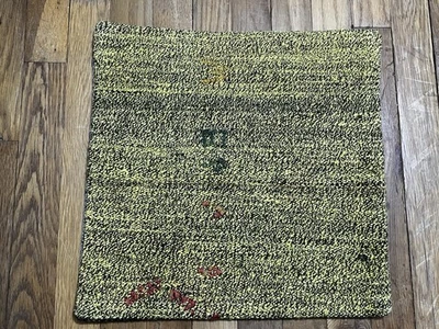 Handmade Wool Needlepoint Pillow Case Cover 3 X 3 NEW Yellow - Image 1 of 4