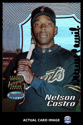 2002 Bowman's Best #156 NELSON CASTRO San Francisco Giants AUTO RC EX - Image 1 of 4