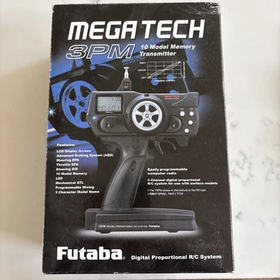 Futaba Mega Tech 3PM FM 40MHz Transmitter & Receiver Set 3 Channel RC Radio Set - Image 1 of 4