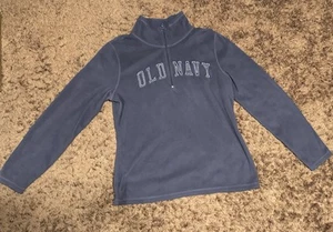 Old Navy Women’s Half-Zip Midnight Slate Long Sleeve Pullover - Size: Large - Picture 1 of 12