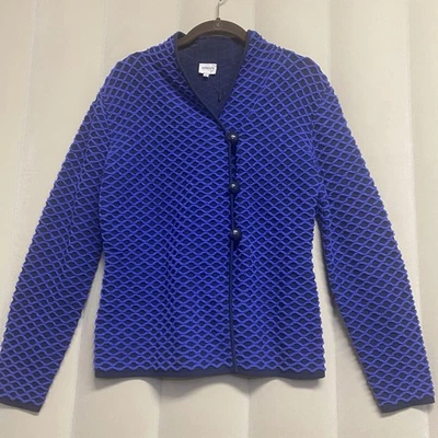 Armani Collezioni Mujer Suéter Blazer Chaqueta Talla 6 Texturizado Silencioso Lujo Nuevo sin Etiquetas Foto 1 de 4