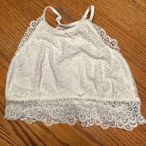 Aerie Halter Bra Lace Ivory Size M Women's - Picture 1 of 4