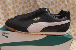 Puma Arizona Retro schwarz weiß Gummi Leder Turnschuhe Herren Größe 10 UK 402353-01  - Bild 1 von 7