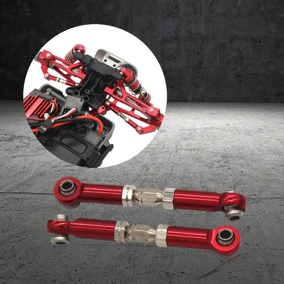 2 Pieces Steering Links Linkage Rod End RC Car Spare Part Metal RC Turnbuckles - Image 1 of 1