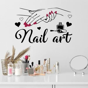 Self-adhesive Wall Mural Reusable Wall Stickers Nail Art Wall Art Salon - Picture 1 of 5