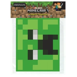 Minecraft Papier Party Masken, 8ct --U2-- - Bild 1 von 7