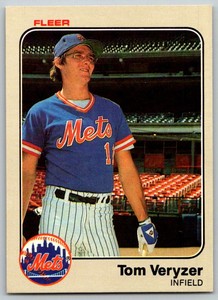 1983 Fleer Tom Veryzer New York Mets #559
