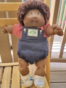 RARE Vintage Cabbage Patch Kid African American Boy Fuzzy Hair 1983 - Bild 1 von 6