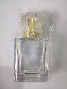 30ml Empty Glass Perfume Spray Bottle Atomiser Refillable Clear Rectangular - Picture 1 of 2