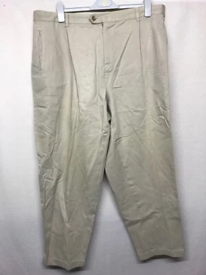 Pantalones de mujer ciervo blanco cintura elástica caqui algodón talla 20P Foto 1 de 4