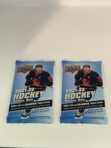 2021-2022 Upper Deck Series One NHL Hockey Cards 2 Packs - Picture 1 of 3