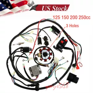 Electrics Wiring Harness Coil CDI Spark Plug for 150/250cc ATV Dirt Bike Quad - Picture 1 of 11