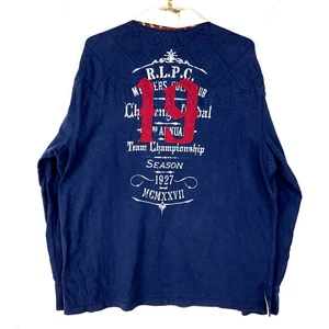 Camisa de Rugby Polo Ralph Lauren Vintage 2XL Azul Rlpc Team Championship Crest #19 - Imagen 1 de 4