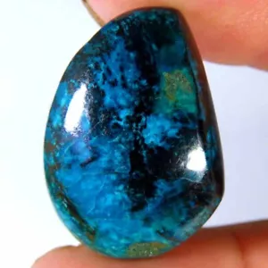 26.20Cts .100%Natural ammazing Azurite Shattuckite Fancy Cabochon 17x25x7mm Gems - Picture 1 of 5