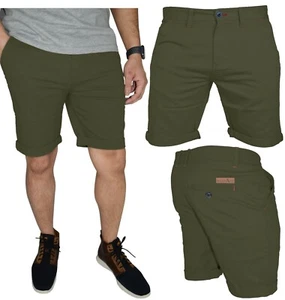 Mens Stretch Chino Shorts Casual Flat Front Slim Fit Spandex Half Pant - Picture 1 of 14