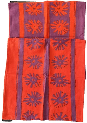 2 IKEA Lappljung Pillow Covers Purple Orange Starburst Stripes NWOT 20” - Image 1 of 4