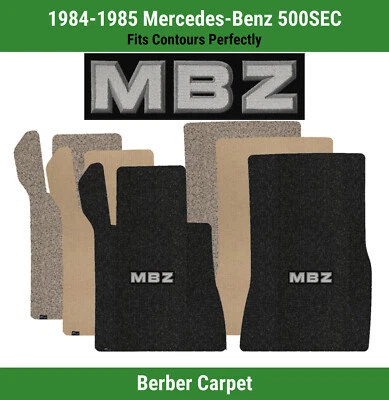 Alfombrillas delanteras Lloyd Berber para Mercedes-Benz 500SEC 84-85 con apliques MBZ Foto 1 de 4