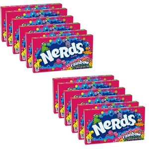 Nerds Rainbow Theatre Box 141g x 12 Halloween Trick or Treat Favours USA Bulk - Picture 1 of 8