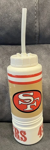 Vintage NFL San Fransisco 49ers tumbler Thermos lid straw and cup for storage Cover