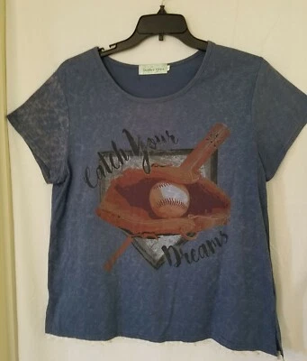 CAMISETA SOUTHERN GRACE (CATCH YOUR DREAMS) AZUL GRIS MARRÓN Y ÓXIDO TALLA XL #2945 Foto 1 de 4