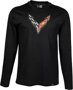 C8 Corvette Next Generation Carbon Flash Long Sleeve T-Shirt - Black (Large) - Picture 1 of 2