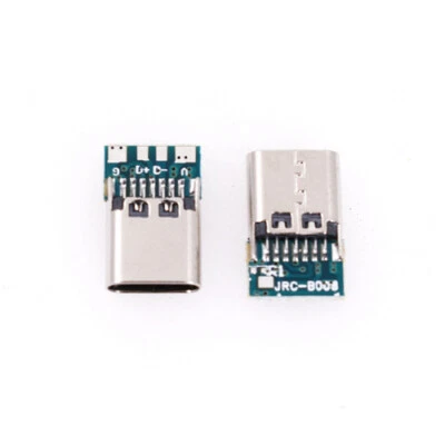 10Pcs USB 3.1 Type-C Female Male Solder Cable Plug Connector PCB Board - Image 1 of 4