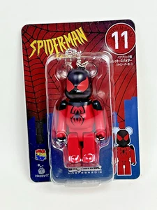 Marvel SPIDER MAN Scarlet Spider Kaine Parker Bearbrick 100% Keychain Japan New - Picture 1 of 7