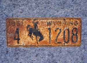 Targa SWEETWATER County WYOMING 1951 - Foto 1 di 3