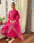 Indian Bollywood Kurti Pant Dupatta Set Women Designer Salwar Kameez Suit Dress