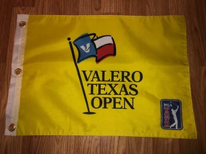 PGA TOUR VALERO TEXAS OPEN PIN FLAG WITH GROMMETS FREE SHIP AUTOGRAPHS - Picture 1 of 2
