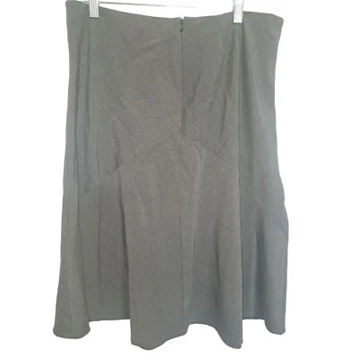 Falda Geoffrey Beene Sport 14 Gris Elástica Sin Forro Línea A Foto 1 de 3