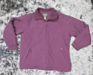 LL Bean Damen Jacke Large rot weinrot Fleece gefüttert Logo Sherpa Mantel Outdoor - Bild 1 von 19