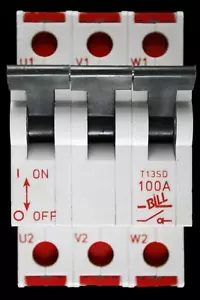 BILL 100 AMP TRIPLE POLE MAIN SWITCH DISCONNECTOR T13SD - Picture 1 of 6
